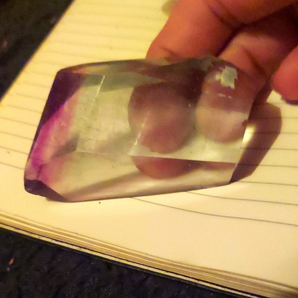 Incredible fluorite Freeform. 2 Tone. Light Green > Dark Purple. Healing.